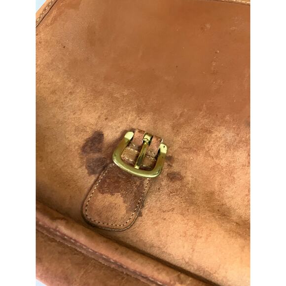 Coach USA Vintage Leather Briefcase Messenger Bag Tan Distressed *Read - Picture 7 of 14